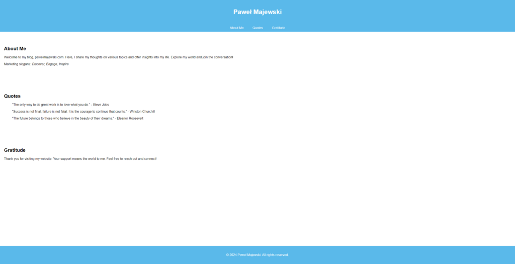 pawel majewski website generated by chat gpt